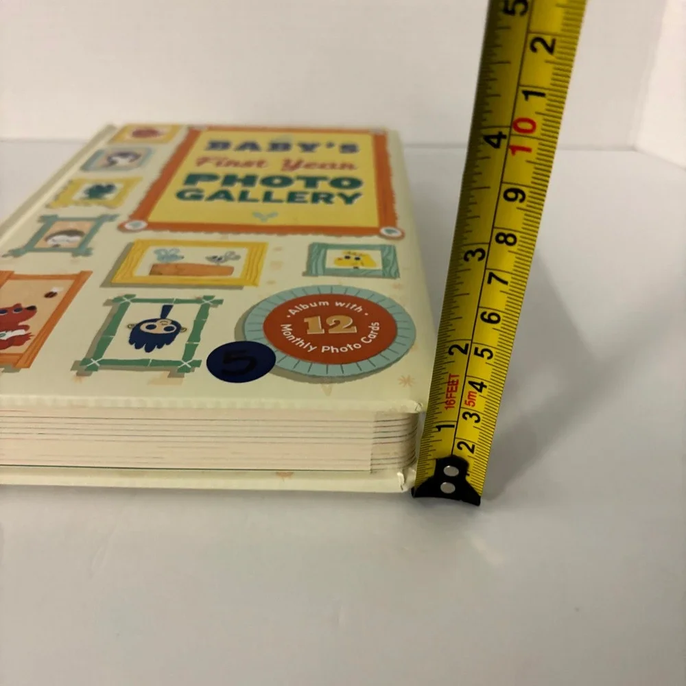 Baby's First Year Photo Gallery Memory Book Album w/ 12 Monthly Milestone Cards